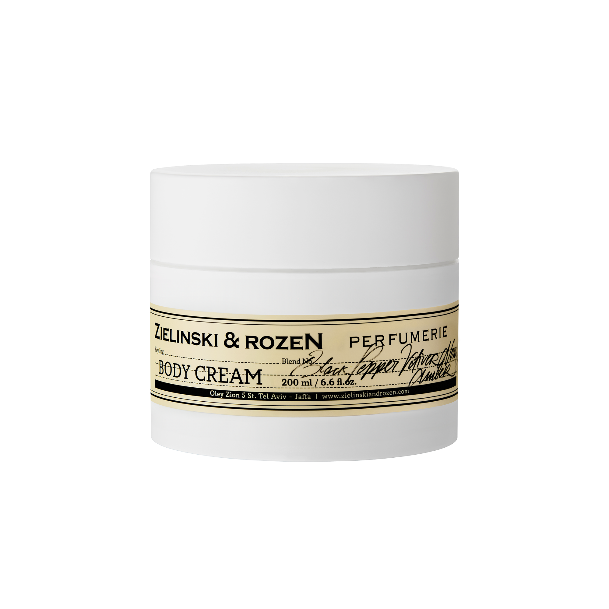 Zielinski & Rozen - Body Cream - Black Pepper, Vetiver, Neroli, Amber