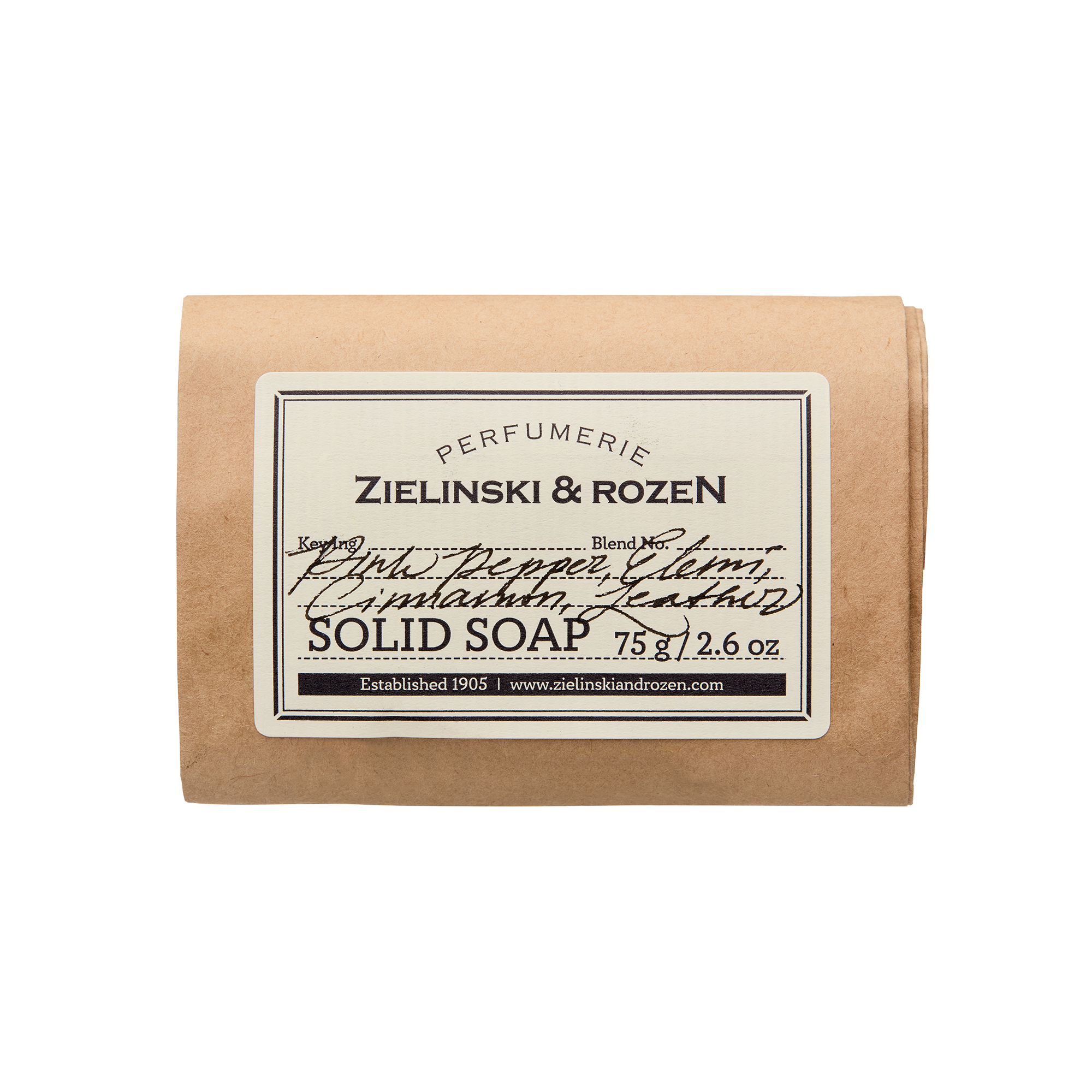 Zielinski & Rozen - Seife - Pink Pepper, Elemi, Cinnamon, Leather