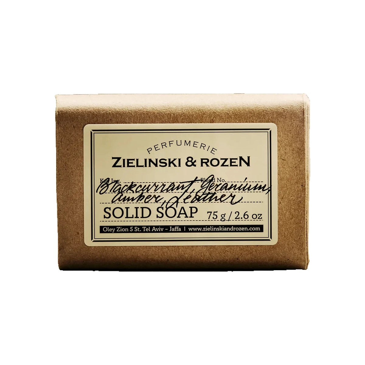 Zielinski & Rozen - Seife - Blackcurrant, Geranium, Amber, Leather, 75 g